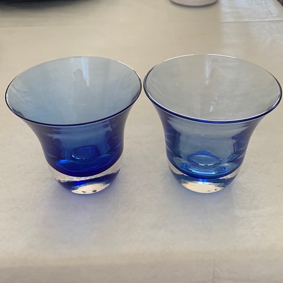 Qualia Dining Qualia Blue Double Old Fashioned Glasses Poshmark